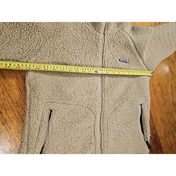 Columbia Jacket CSC Sherpa Fleece Womens Size L Hoodie Full Zip Beige/Khaki - Picture 4 of 9